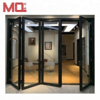 Factory price tempered glass aluminum interior folding doors