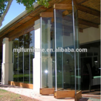 Aluminum Profile Frameless Sliding Folding Doors