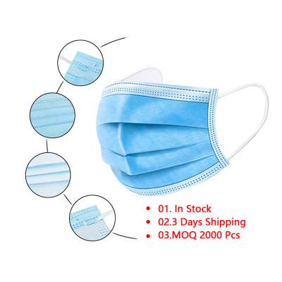 High-end Quality Eco-friendly Disposable Mask Raw Material Wholesale Mask Face Disposable 3-Ply