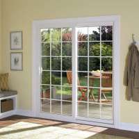 French Double Glazed PVC / UPVC Series Patio Sliding Glass Doors