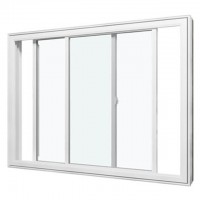 pvc/upvc  sliding tempered glass two sashes sliding door