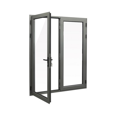 Aluminium double opening casement door  for entrance