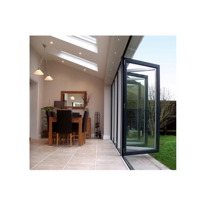 High End Exterior Glass Folding Door Aluminium Folding Doors Soundproof