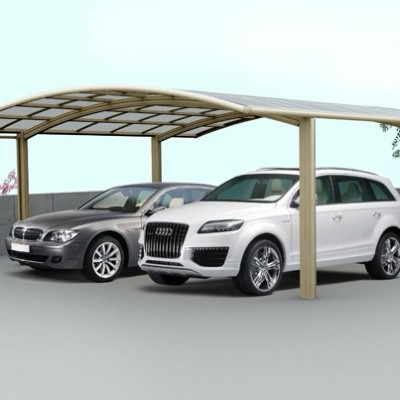 New Products Used Aluminum double Carports with pc roof for Sale