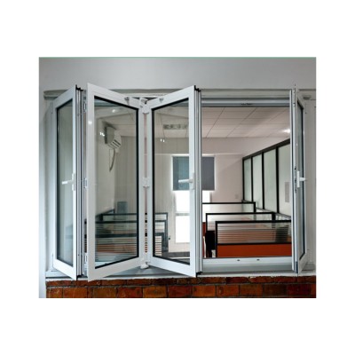 Exterior aluminium insulated folding door and window with wood grain color and German Hardware PNOC and Australian Standard