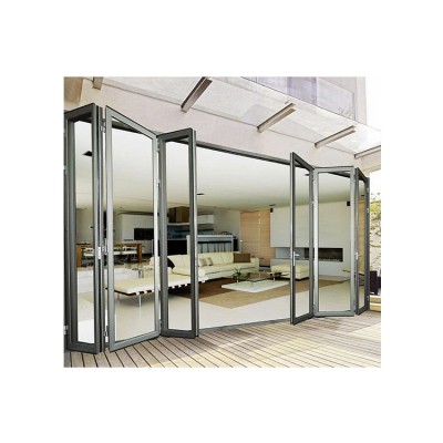 House Aluminum Bi Fold glass Door  Aluminium Glass Folding Bifold Doors